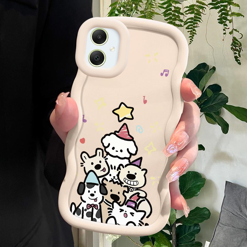 Милый мультяшный щенок мягкий чехол для телефона Samsung Galaxy A52 A73 A12 S24 Ultra 5G S23 S22 S21 S20 FE Wave Edge противоударный защитный резиновый чехол