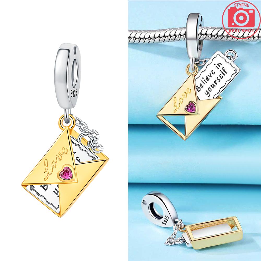 Pink Zircon Love copper Bead Charms Charm Bead Charms Compatible With Bracelets Women Jewellery Diy Anniversary Gift Delicate Accessories Bag Charm