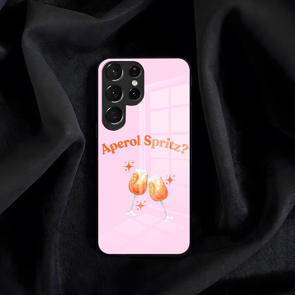 Чехол для телефона A-Aperol S-Spritz для Samsung S26 S25 Edge S24 S23 S22 S21 S20 Ultra Plus FE Стеклянная крышка