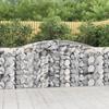 VidaXL Arched Gabion Baskets 10 Pcs 400x50x100/120 Cm Galvanized Iron, Gabion, Gabion Cage, Gabion Wall Basket, Wall 3147004