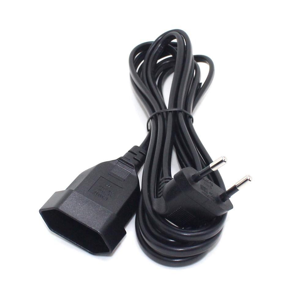 0.3m/0.6m/1.8m/3m Europea Angled Cord 90 Degree Socket Power Extension Cable To Female Male Plug