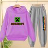 Kids Game Spring Autumn Hoodie Casual Pullover Sportshirt Top+Pants Two-Piece Boys Girls 3-12Yrs Clothes Leisure Coat Sports Set