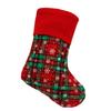 Red And Green Plaid Snowflake Socks Christmas Decorations