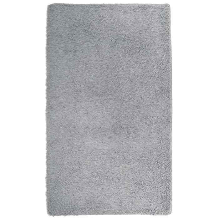 VidaXL Shaggy Rug with Long Pile Silver Grey 60x100 Cm Polyester, Rug, Bedroom Rug, Modern Rug, Living Room Rug, 4102812