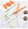Silicone Kitchenware Cooking Spatula Soup Spoon With Wooden Handle Non-stick Cookware Spatula Kitchen Cooking Tool