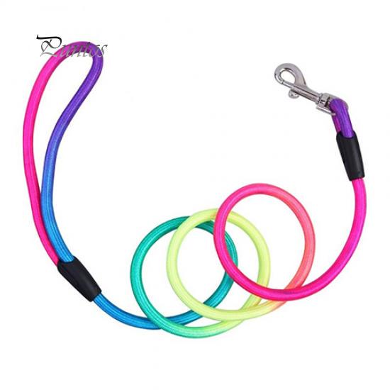 Радужный цветной плетеный пояс для питомцев, поводки для дрессировки