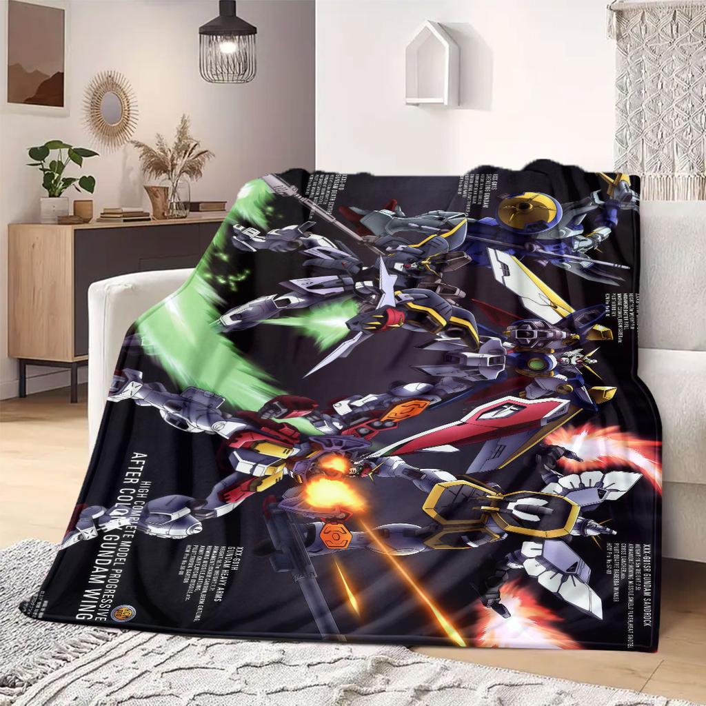Luminous Gundam Flannel Blanket Warm,Comfortable,Suitable for Bedrooms,Sofas,Beds,Chairs,Picnics,Travel