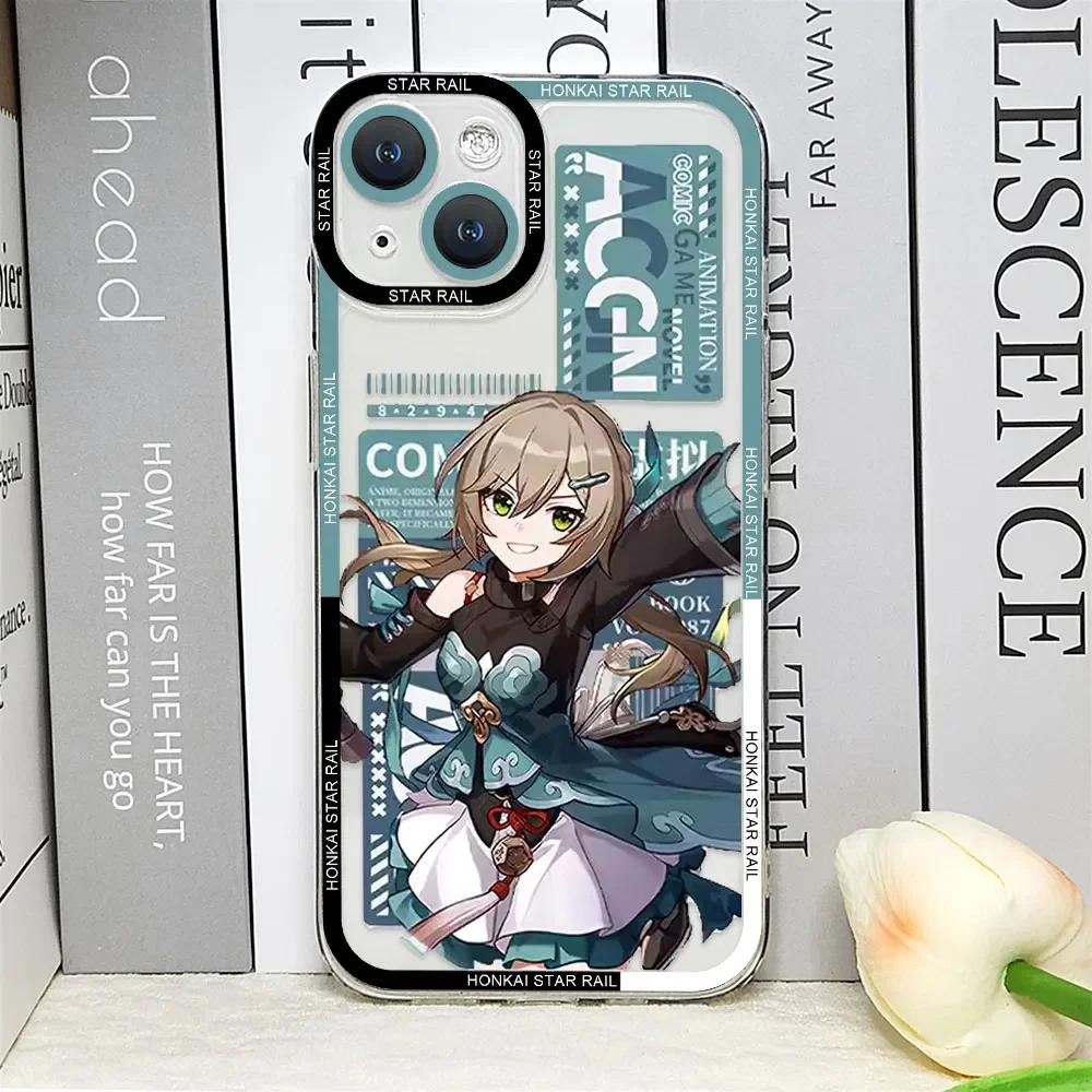 Чехол для телефона Honkai Star Rail для IPhone 16 15 14 13 12 11 Pro Max Mini Мягкие чехлы для IPhone X XS MAX 8 7 Plus SE2 Прозрачные Fundas