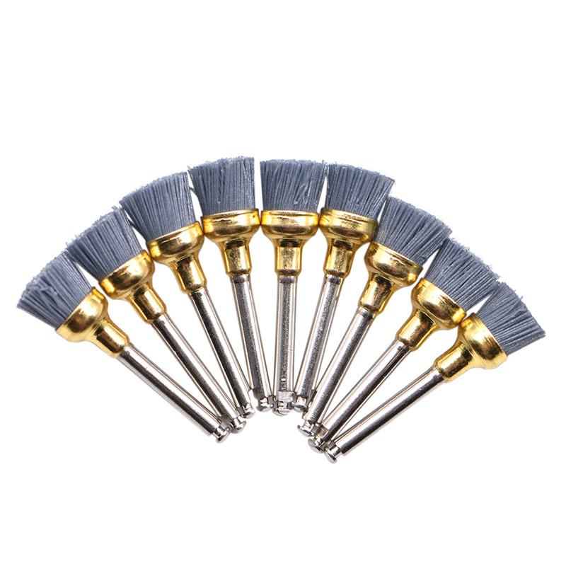 10 шт., щетка для полировки зубов, профилактические щетки из карбида кремния, головка чаши