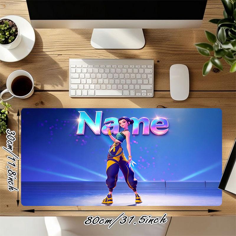 Custom Name Space Dance Gamer Large Deskmat Mousepad Playmat Xl Keyboard Mouse Pad Gaming Desk Accessories Anime Pc Extended Pads