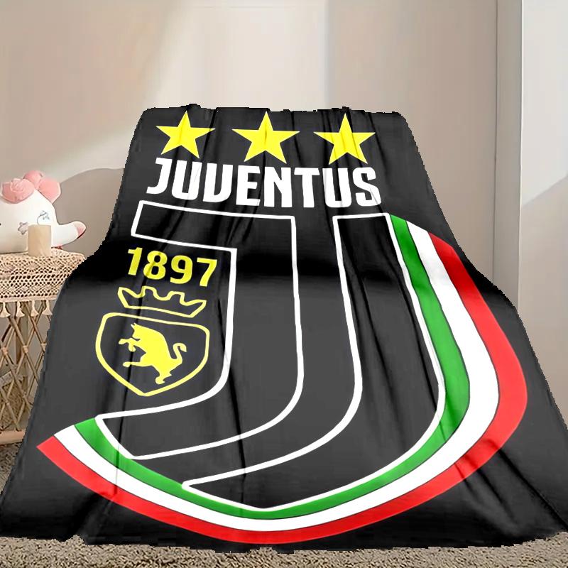 1pc Juventus Football Club Blanket, Cozy Printed Throw Blanket, A Heartfelt Gift for Your Family and Friends