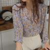 2025 Spring/Autumn Women's Floral Long-Sleeve Single-Breasted Casual Shirt