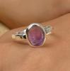 Кольцо с аметистом, серебряное кольцо 925 пробы, кольцо с драгоценным камнем, овальное кольцо, кольцо ручной работы, кольцо с камнем, эффектное кольцо, серебряные украшения