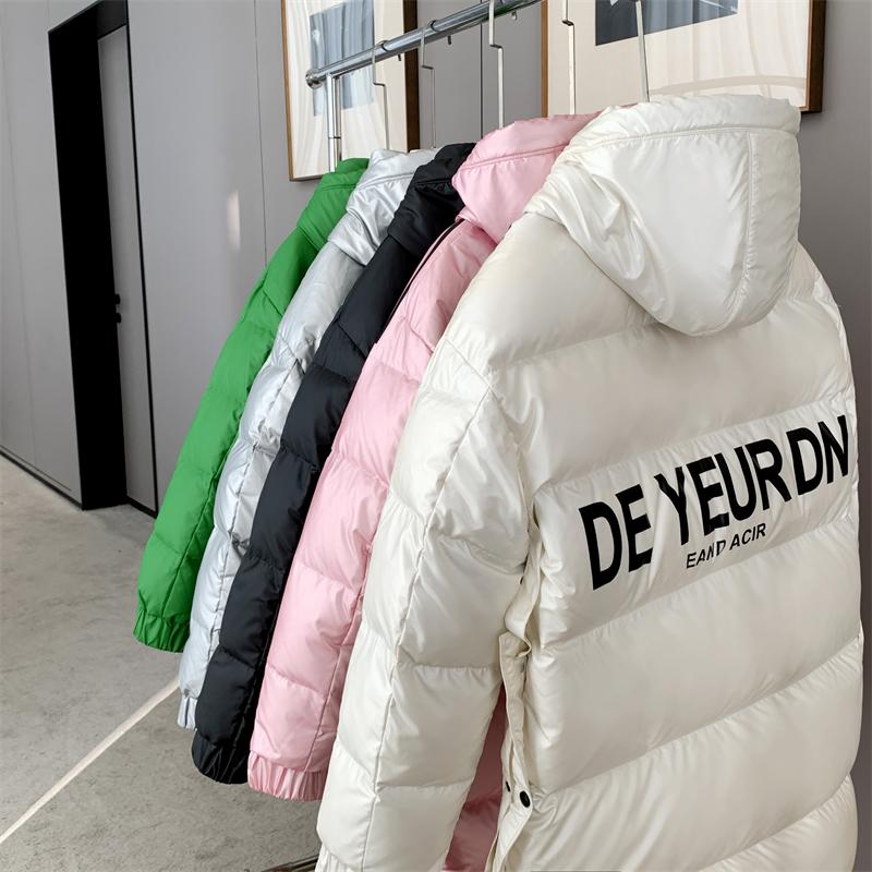 Unisex Winter Long Puffer Jacket For Men and Women 2023 New Thicken Warm 90% White Duck Down Coat Winter Hooded Parkas
