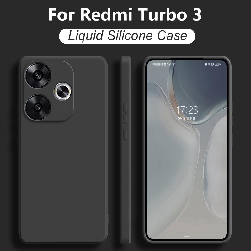 Для Redmi Turbo 3 Turbo3 чехол жидкий силиконовый защитный чехол для камеры задняя крышка телефона чехол для Xiaomi Redmi Turbo 3 Turbo3 мягкий чехол из ТПУ