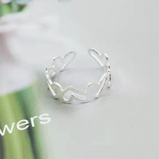 Ins античная родиевая цепочка в форме сердца с завитками геометрическая мужская манжета на костяшки пальцев открытая корейская мода женские украшения для вечеринок