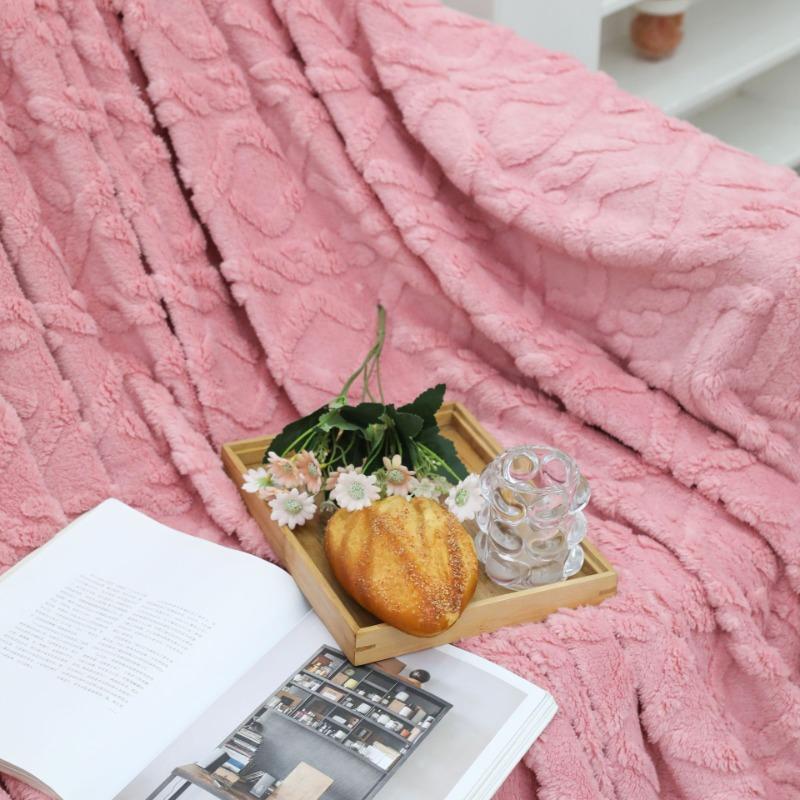 Новинки осени и зимы, однослойные двусторонние жаккардовые одеяла из флиса тафу высокой плотности, флиса шу и хлопка, многофункциональные