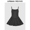 UR Женское модное мини-платье на бретельках с бантом