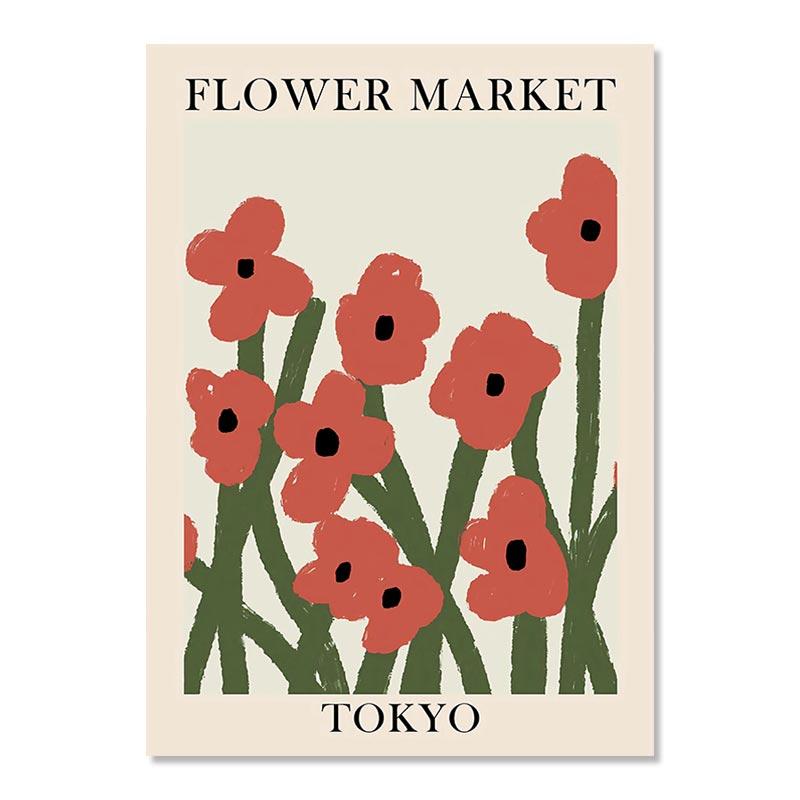 Abstract Flower Market Art Canvas Poster Aesthetic Matisse Painting Retro Floral Print Nordic Wall Picture for Living Room Decor