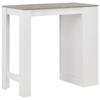 VidaXL Bar Table with Shelf White 110x50x103 Cm