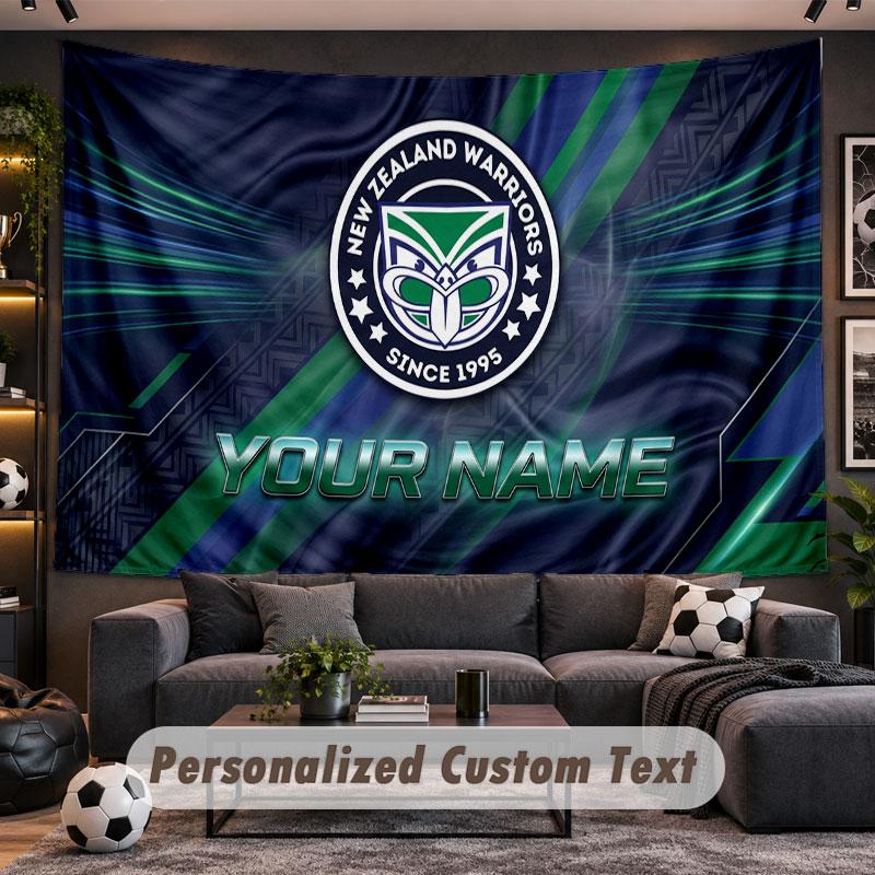 Wall Hanging Tapestry Custom NameWigan Warriors Pattern Personalized Printed Fabric Wall Decor