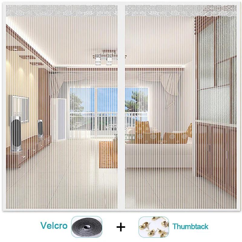 Summer Magnetic Mosquito Net Automatic Screen Door Curtain Mesh Curtain Summer Anti Bug Kitchen Sticker Curtain Window Door Curtain Net