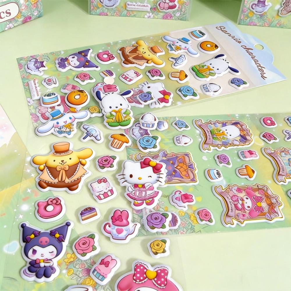 Оригинальные вспененные наклейки Sanrio Мультяшные Куроми Почакко Мелоди Для скрапбукинга Телефона Кружки Планера Декор Наклейка Подарки для девочек