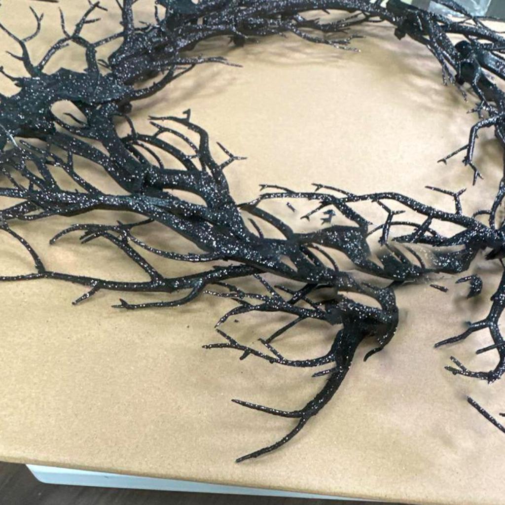 Хэллоуин Украшение Венок Светящиеся Аксессуары Украшения Жуткая Вечеринка Со Светящейся Гирляндой Для Стены Входной Двери