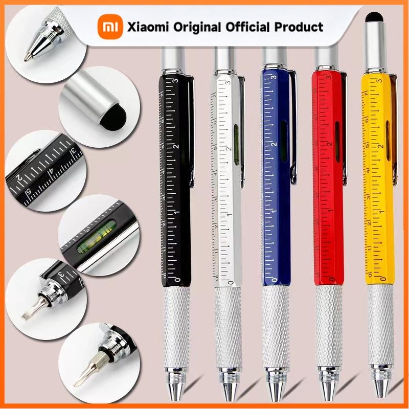 Xiaomi Многофункциональная шариковая ручка 7 в 1 с современным ручным инструментом, измерительная техническая линейка, отвертка, сенсорный экран, стилус, уровень