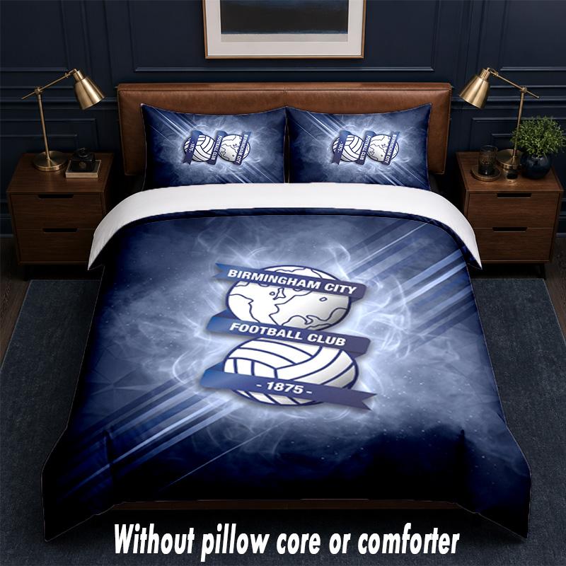 Birmingham City Design Bed Bedding Set 1 Duvet Cover + 2 Pillowcases Soft Breathable Household Bed Linens