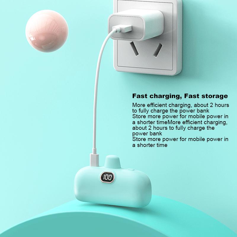 QGeeM Мини Power Bank 5000 мАч PowerBank QC PD Быстрая зарядка для iPhone 14 13 12 Внешний аккумулятор Портативное зарядное устройство для Samsung Xiaomi