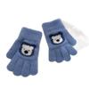 Children's Cartoon Bear Gloves for Winter Warmth  New Five Finger Full Finger and Two Finger Warm Gloves for Boys