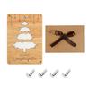 Wooden Christmas Tree Decoration Family Christmas Decor Traditional Blessings Engraved Money Tree Board Double-sided for Money