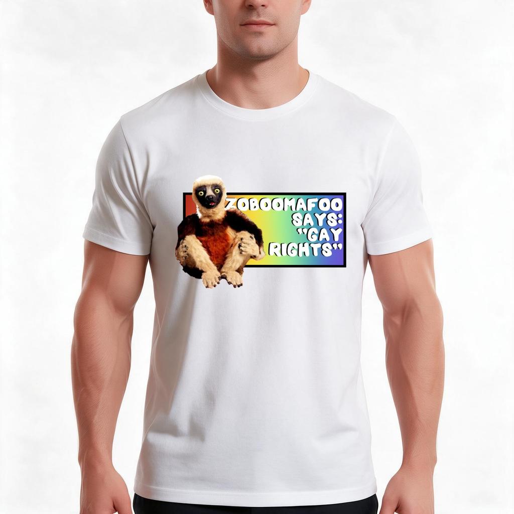 Zoboomafoo Says Gay Rights Tshirt Summer Casual Cotton Tee Oversized Streetwear Tops Vintage Graphic Print Unisex Unisex Unisex