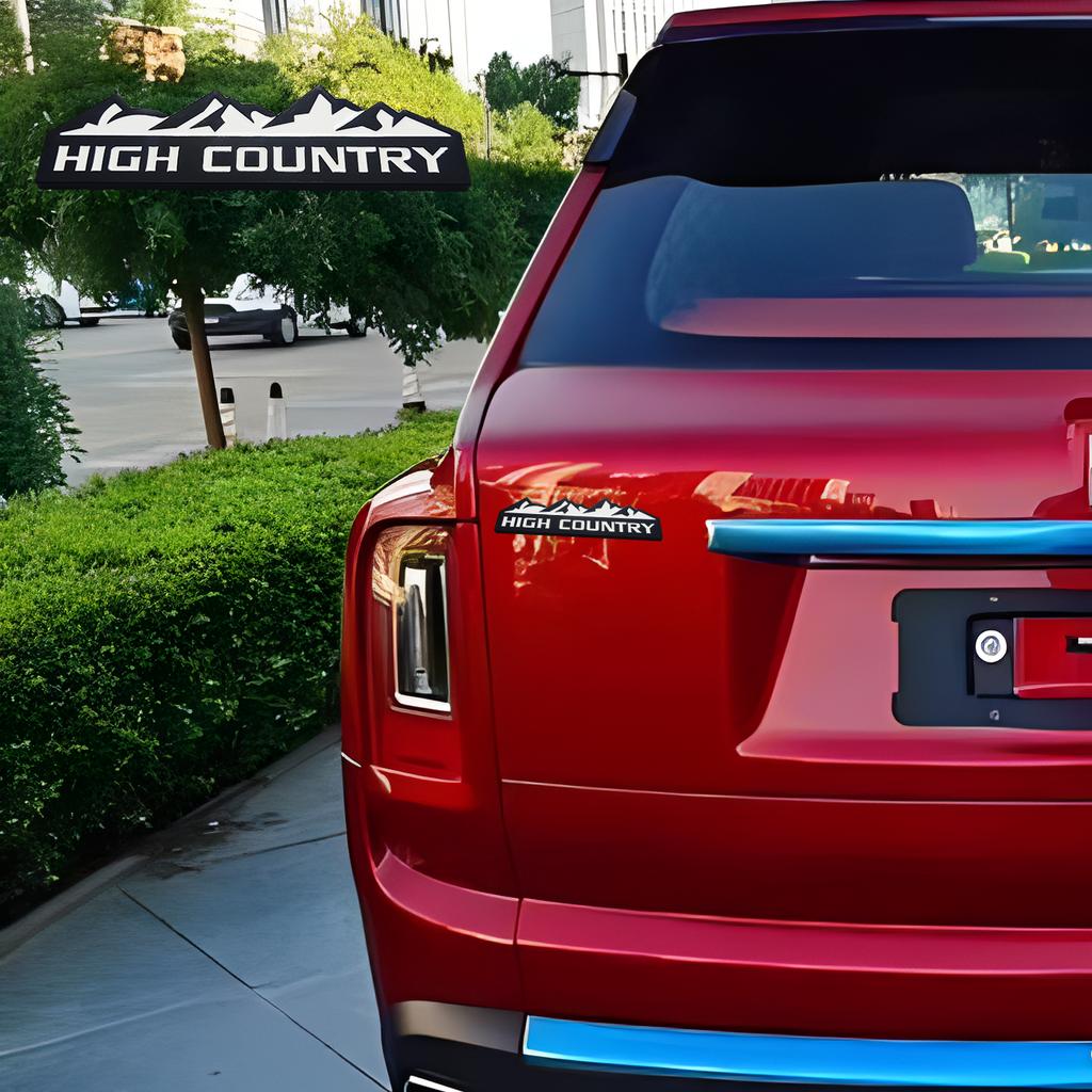 AABHC1 HIGH COUNTRY 3D Zinc Alloy Car Sticker Suitable for Chevrolet, Jeep, Dodge and Ford Modified Snow Mountain Metal Car Logo