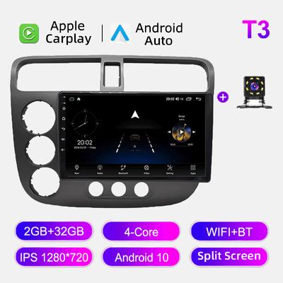 Автомобильное радио Android Auto Carplay для Honda Civic 2000-2006, мультимедийный проигрыватель, головное устройство, стерео, GPS-навигация, BT WIFI 2+32 ГБ