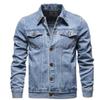 Men'S Lapel Long-Sleeved Denim Jacket Men'S Korean Loose Casual Jacket Denim Trendy Jacket