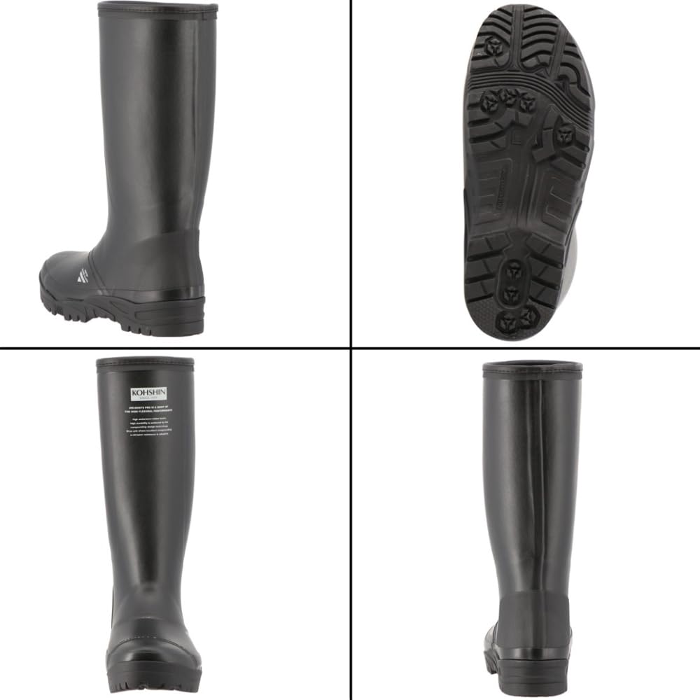 Рабочие сапоги Joe Boots Pro B0254KG Черные Большие [Koushin Rubber] Сапоги, Сапоги, Мужские, Прочные, Дышащие, Устойчивые, Производительные, JB-07