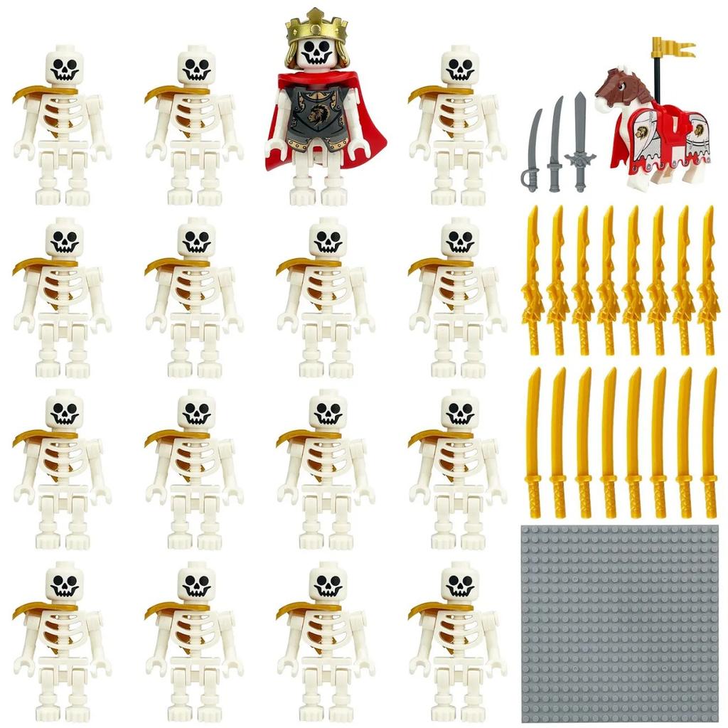 Средневековый солдат-скелет, сборные игрушки-конструкторы