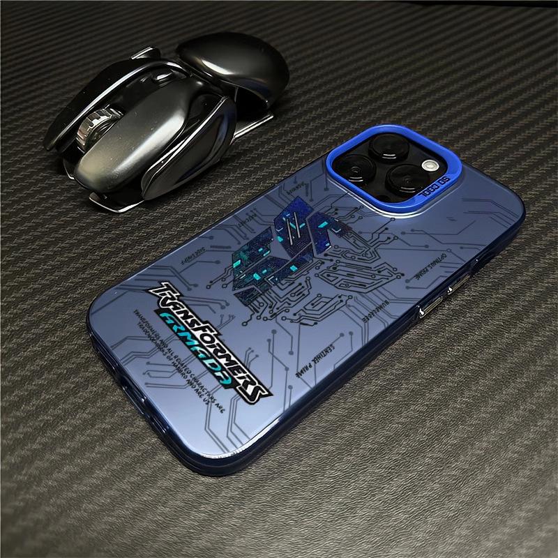 Серебристый Аниме Чехол для Телефона Трансформеры для Apple 17, 14 Pro, 11, 8 Plus, 7, 16E, 13 - Новая Крутая Модель