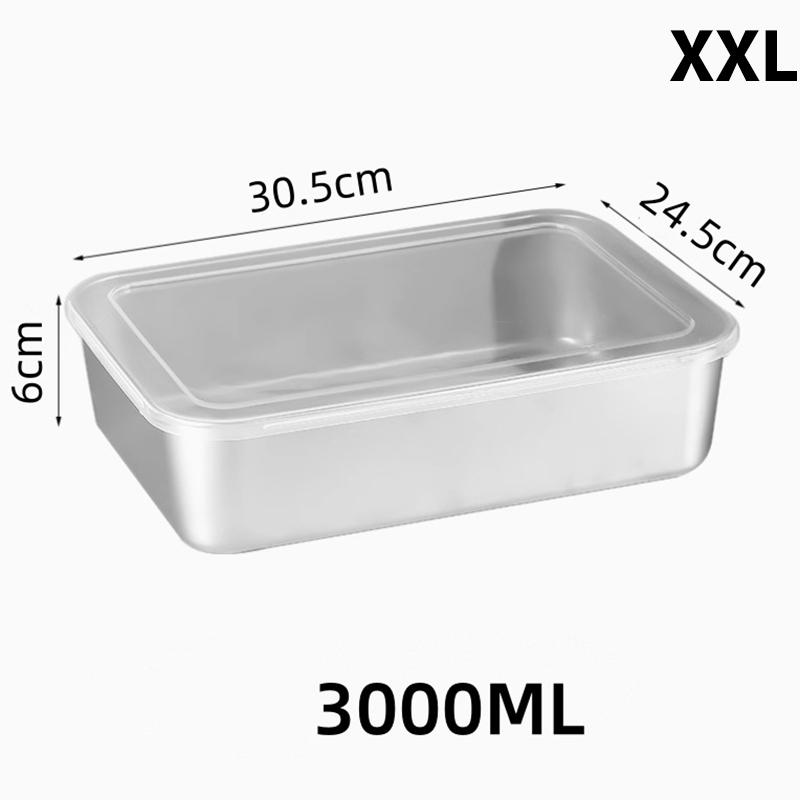 Ящик для хранения свежих продуктов из нержавеющей стали, оборудованный контейнером для овощей и небольших ингредиентов, герметичной крышкой, холодильником, ящиком для хранения свежих фруктов