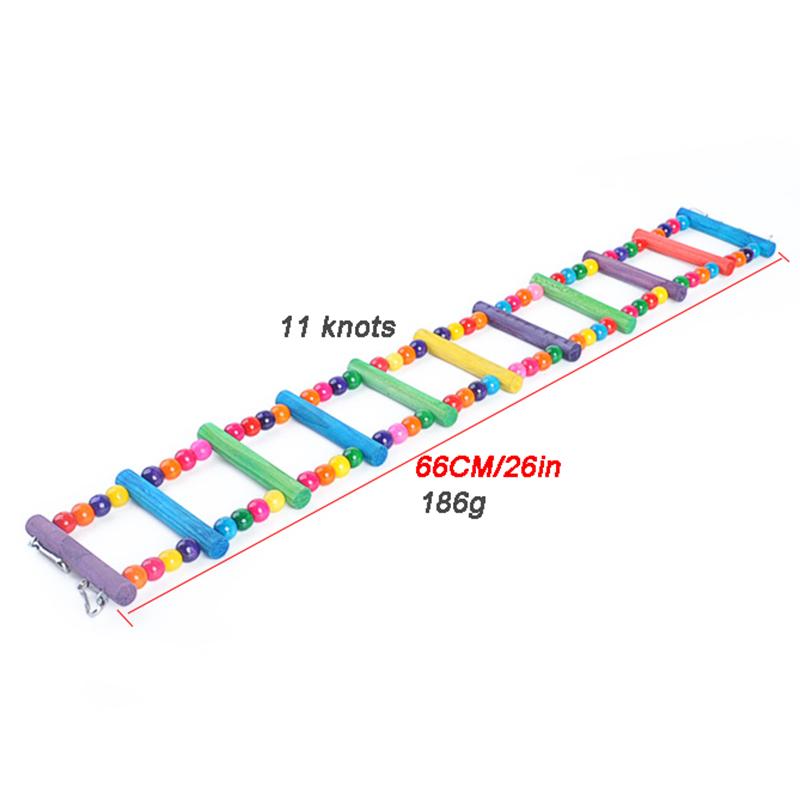 Лестница для попугая, игрушка для питомца, подвесной мостик для обучения птиц, цветной мяч для упражнений, деревянная игрушка для моляров, принадлежности для волнистых попугайчиков, корелла
