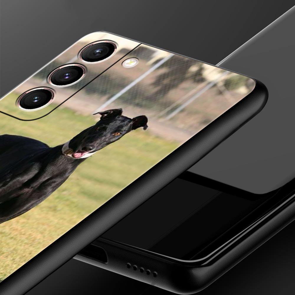 Galgo Greyhound Dog Phone Case For Samsung Galaxy S26 Ultra S25 Plus S24 FE S23 S22 5G S21 S20 Cover Black Soft