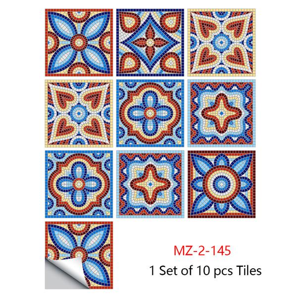 10x10/15x15/20x20/30x30cm PVC Flower Tile Tiles Decals Waterproof Wall Sticker Bathroom Sticker Kitchen Decoration