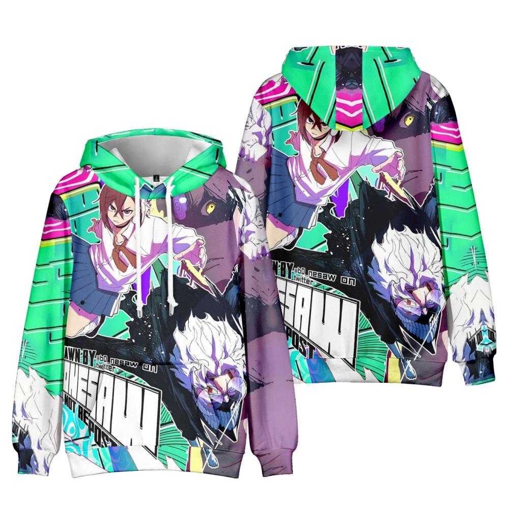 DAN DA DAN Аниме Толстовка с капюшоном Tie Dye Толстовка уличная мультяшный принт с капюшоном Толстовка для мужчин и женщин Косплей Спортивные пуловеры