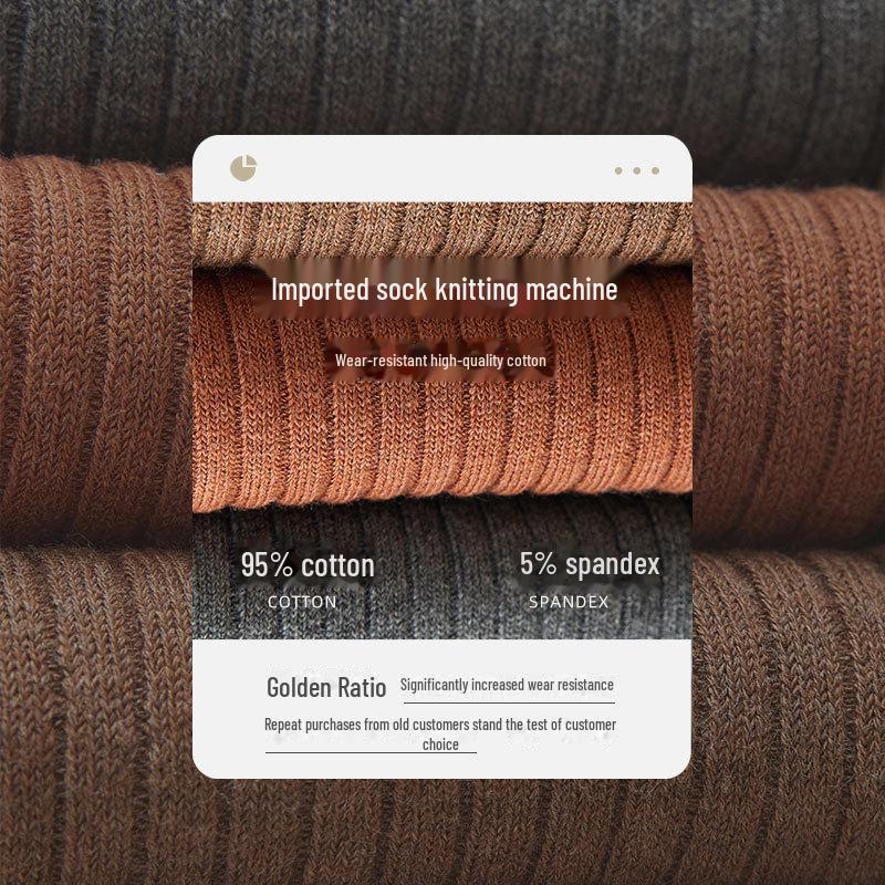 Мужские носки средней длины из хлопка, весна и лето, однотонные черные, деловой стиль, всесезонная одежда