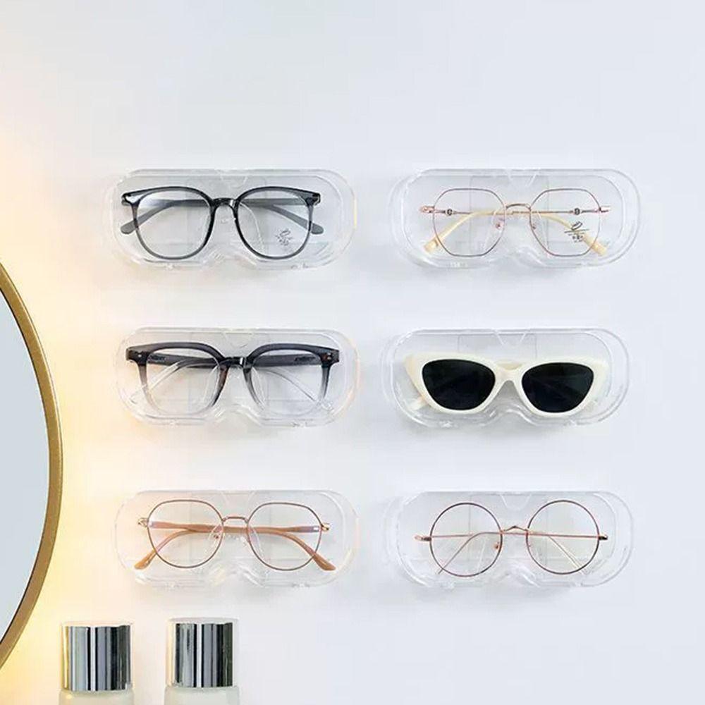 Настенный держатель для солнцезащитных очков без перфорации, настенный ящик для хранения очков, настольный компьютер, ванная комната, спальня