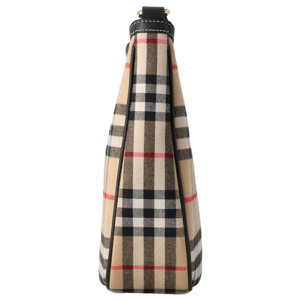 Burberry Classic Check Design Cotton Crossbody Shoulder Bag Women bags Brown 81114151