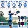 Fiber Glass Pickleball Paddle with Non-Slip Handle Precise Control Ultra-Comfy Grip Pickleball Racket Sports Training Tools
