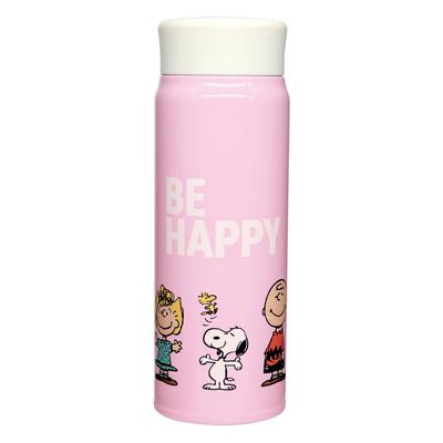 Onishi Ken PEANUTS Нержавеющая сталь Розовая Бутылка для воды, Счастливый, SLL-3011